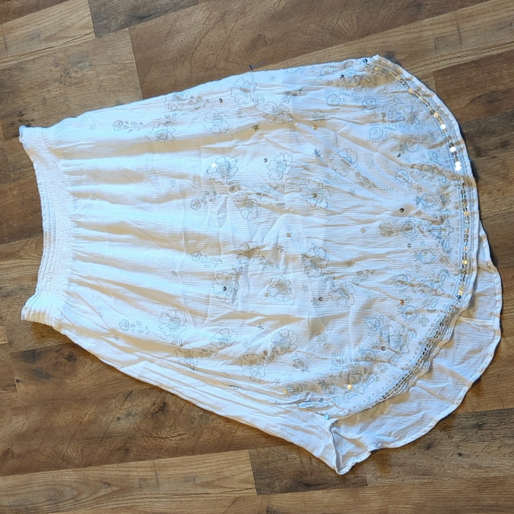 90's flowy beaded skirt